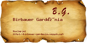Birbauer Gardénia névjegykártya